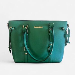 Montana West Vegan Leather Emerald Green Tote